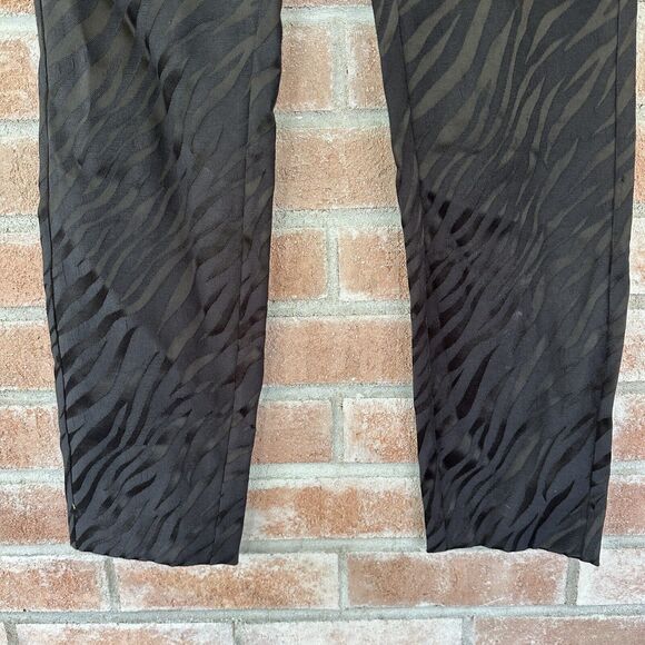 Rag & Bone Simone Pants Zebra Print Jacquard Black Size 4 - Picture 4 of 11